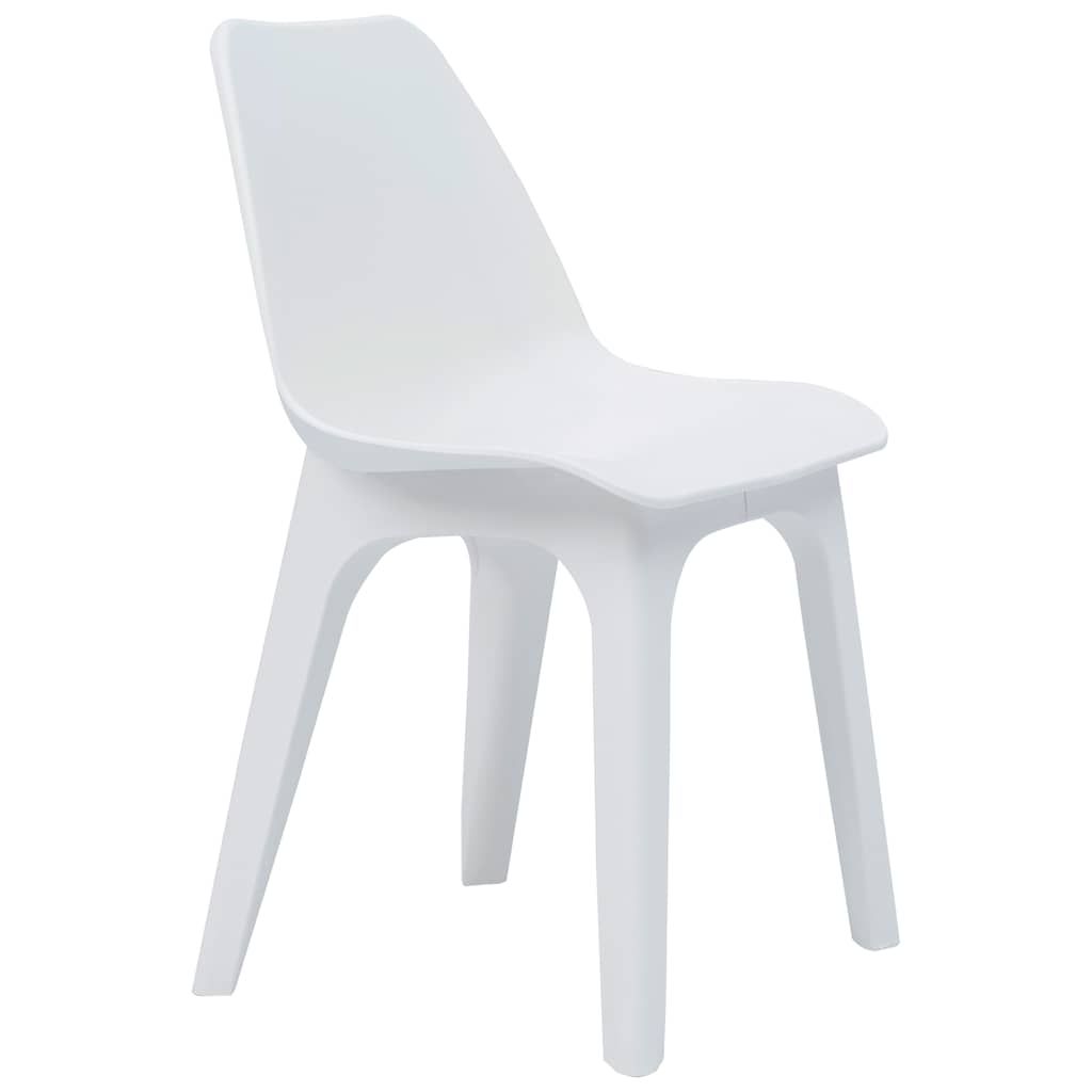 Set da Pranzo da Esterni 5 pz in Plastica Bianco vidaXL