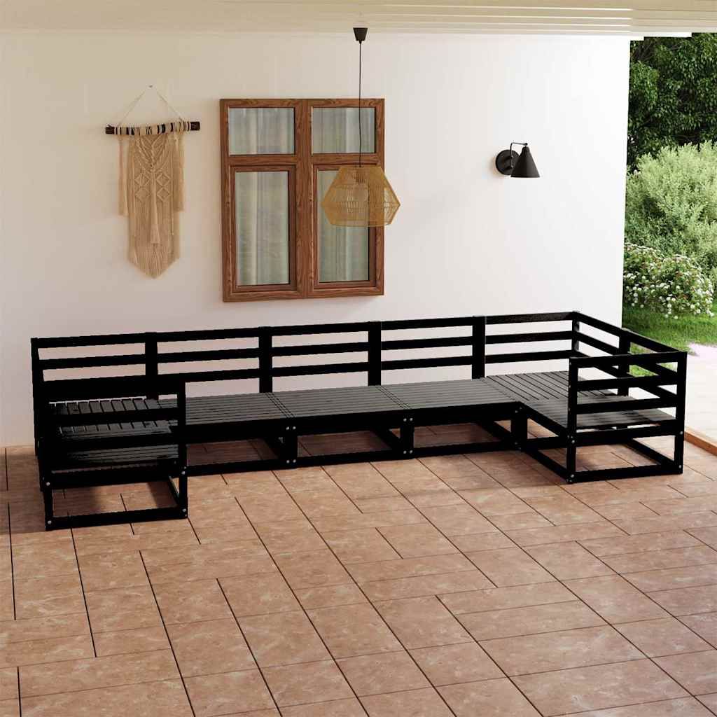 Set Salotto da Giardino 7 pz in Legno Massello di Pino vidaXL