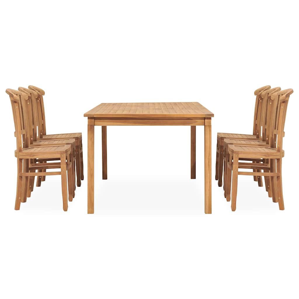 Set da Pranzo da Giardino 7 pz in Legno Massello di Teak vidaXL