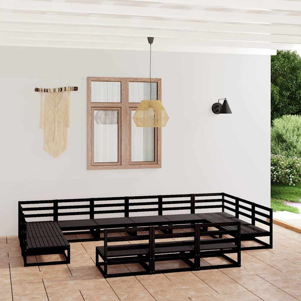 Set Divani da Giardino 13 pz in Legno Massello di Pino vidaXL