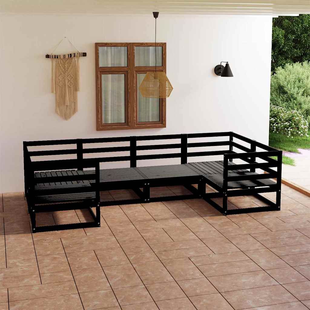 Set Divani da Giardino 6 pz in Legno Massello di Pino vidaXL