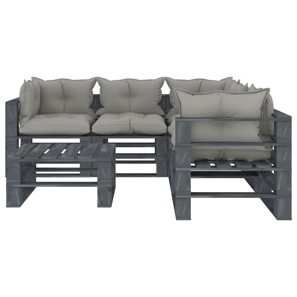 Set Divani da Giardino Pallet 6 pz con Cuscini Talpa in Legno vidaXL