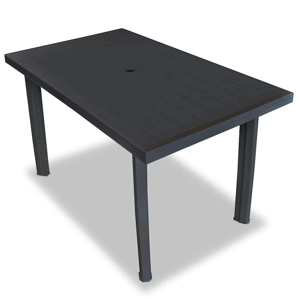 Set da Pranzo da Giardino 7 pz in Plastica Antracite vidaXL
