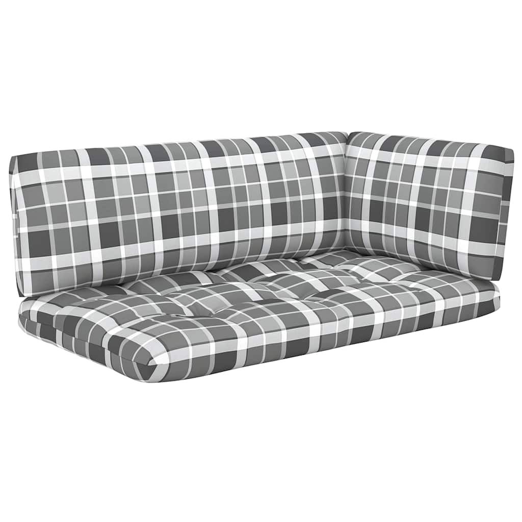 Set Divani in Pallet con Cuscini 6 pz in Pino Impregnato Grigio vidaXL