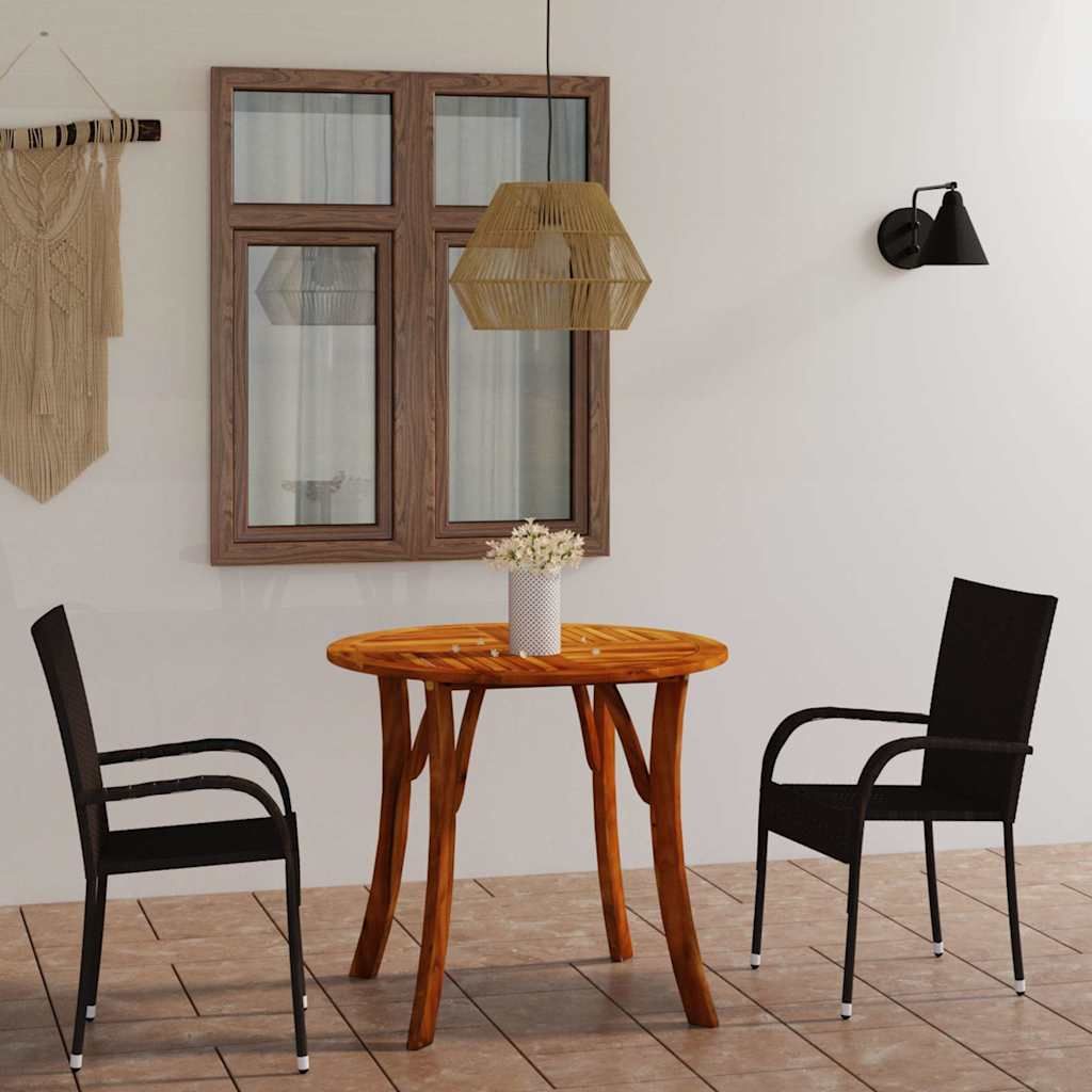 Set Mobili da Pranzo per Giardino 3 pz Marrone vidaXL