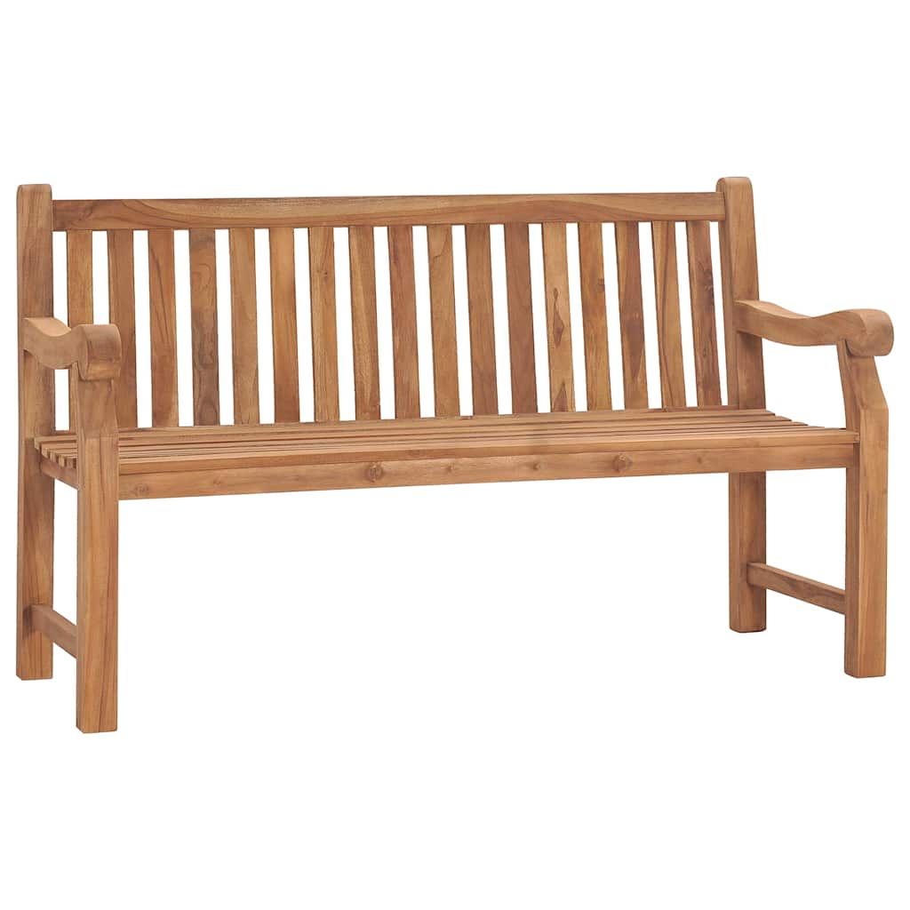 Panca da Giardino con Cuscino 150 cm in Legno Massello di Teak vidaXL