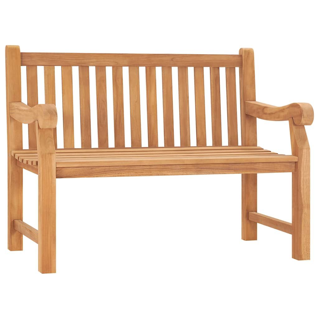 Panca da Giardino con Cuscino 120 cm Legno Massello di Teak vidaXL