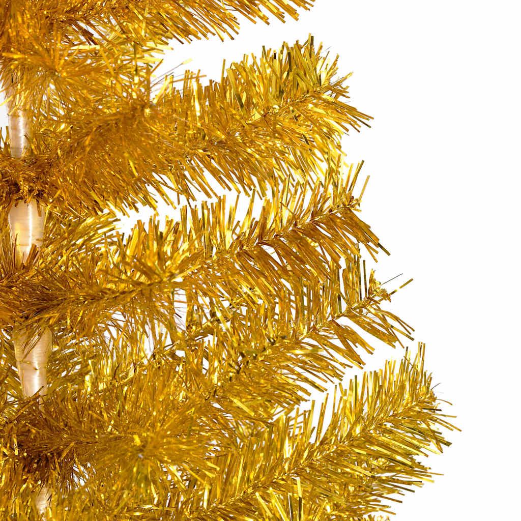 Albero di Natale Preilluminato con Palline Oro 150 cm PET vidaXL