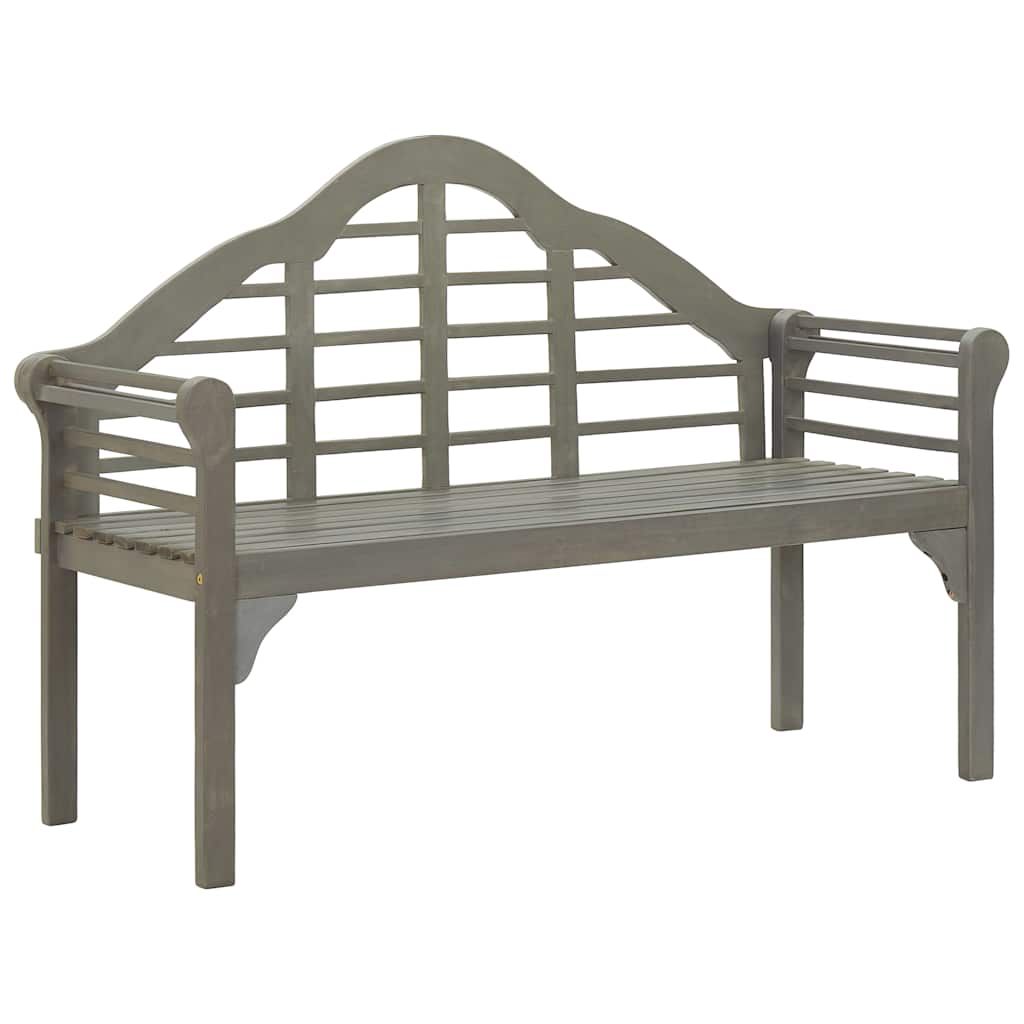 Panchina da Giardino Cuscino 135cm Massello d'Acacia Grigio vidaXL