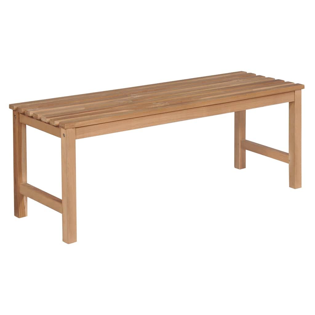 Panca da Giardino con Cuscino Nero 120 cm in Legno di Teak vidaXL