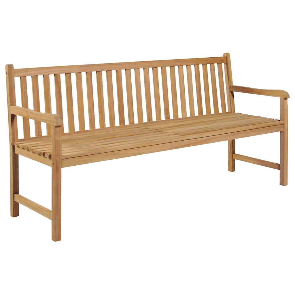 Panca da Giardino con Cuscino Verde 175 cm in Massello di Teak vidaXL
