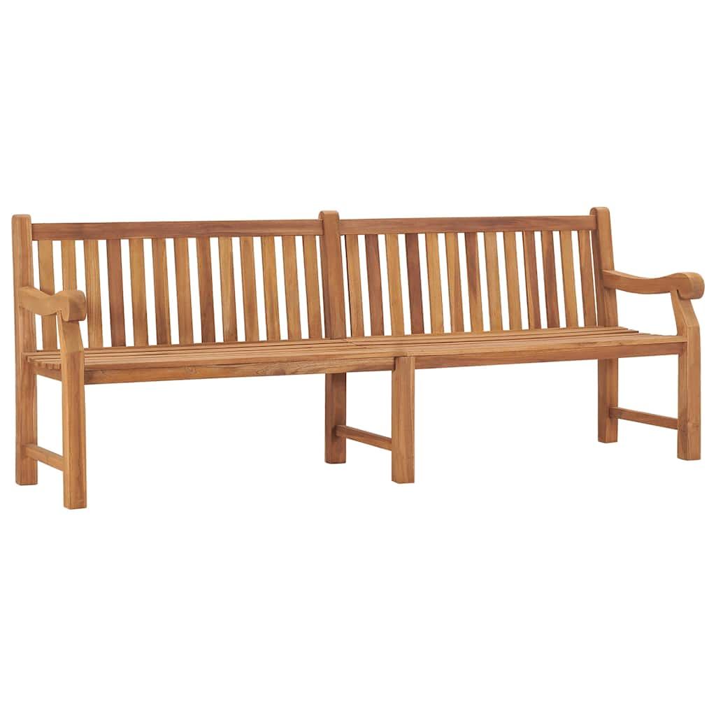 Panca da Giardino con Cuscino 240 cm in Legno Massello di Teak vidaXL