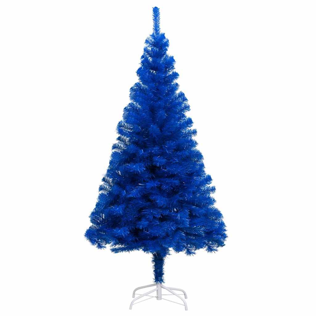 Albero di Natale Preilluminato con Palline Blu 180 cm PVC vidaXL
