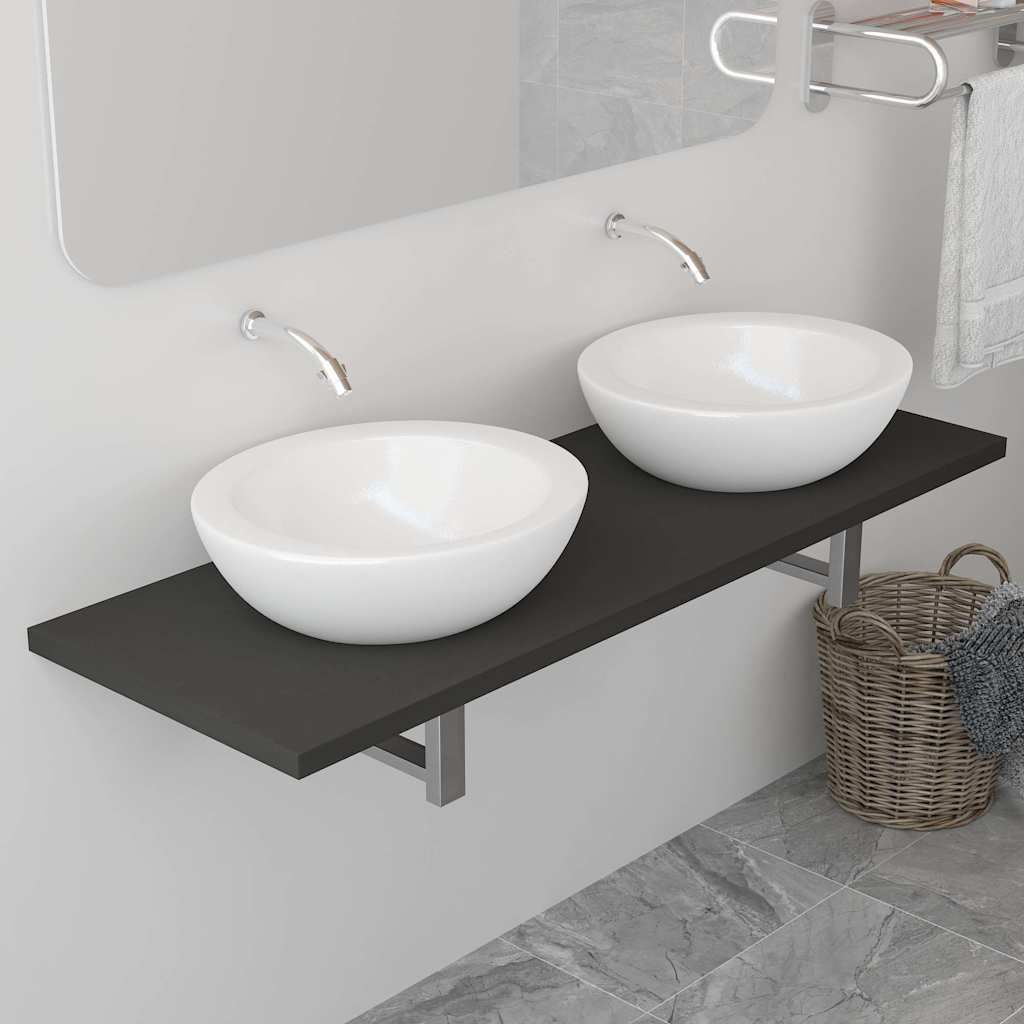Mobile da Bagno Grigio 120x40x16,3 cm vidaXL