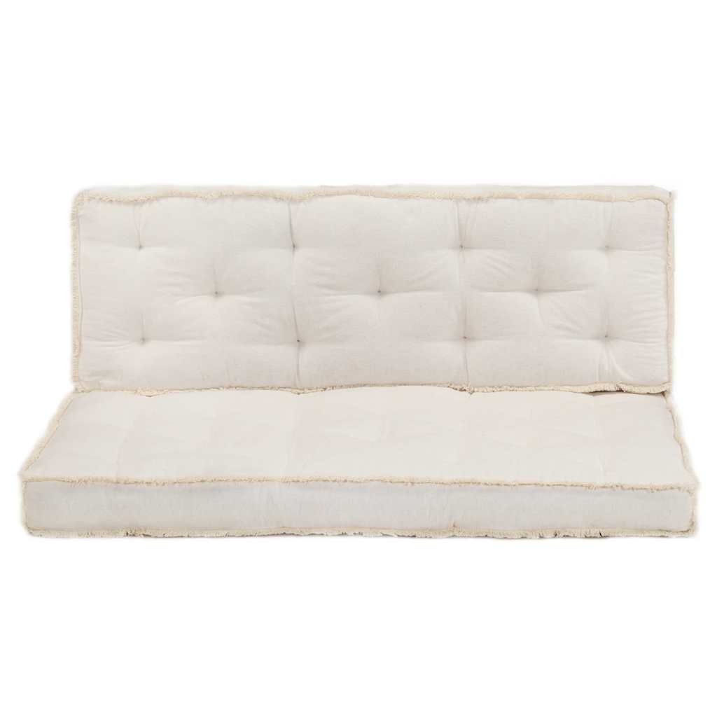 Set Cuscini per Divano in Pallet 2 pz Beige vidaXL