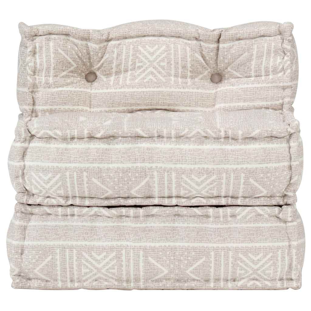 Pouf Modulare Beige in Tessuto vidaXL