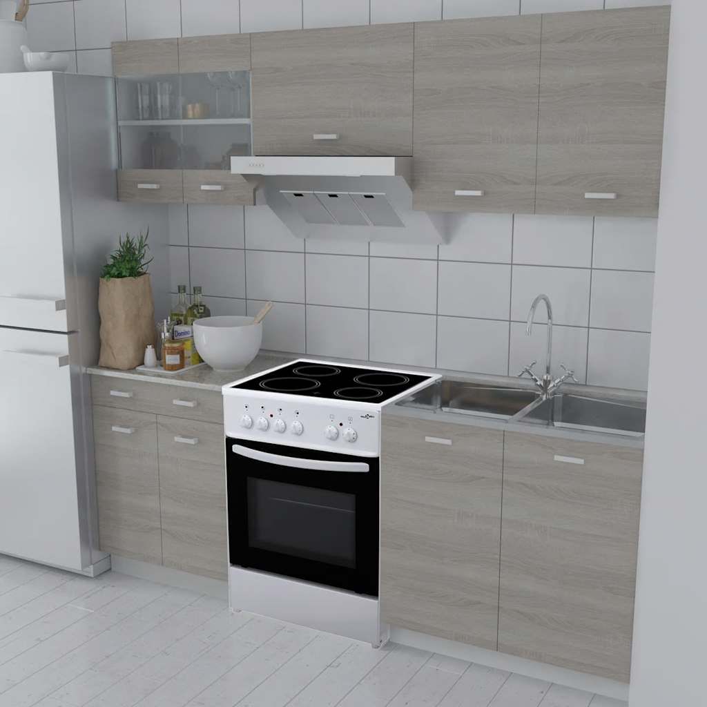 Armadi Cucina Set 5 pz con Forno Autoportante Quercia vidaXL