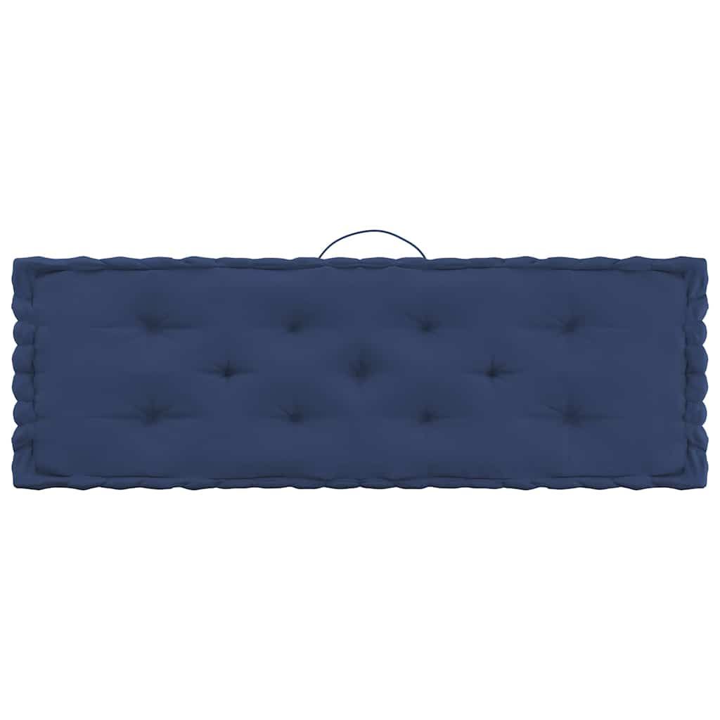 Cuscini per Pallet e Pavimento 6 pz Blu Navy Chiaro in Cotone vidaXL