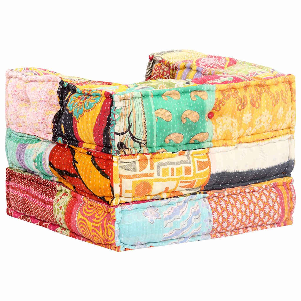 Pouf Modulare in Tessuto Patchwork vidaXL