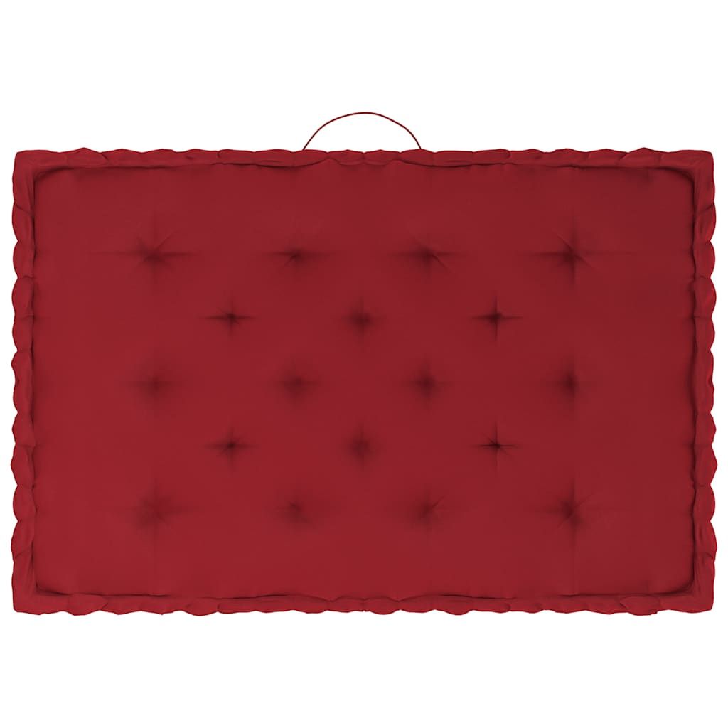 Cuscini per Pallet e Pavimento 6 pz Rosso Borgogna in Cotone vidaXL