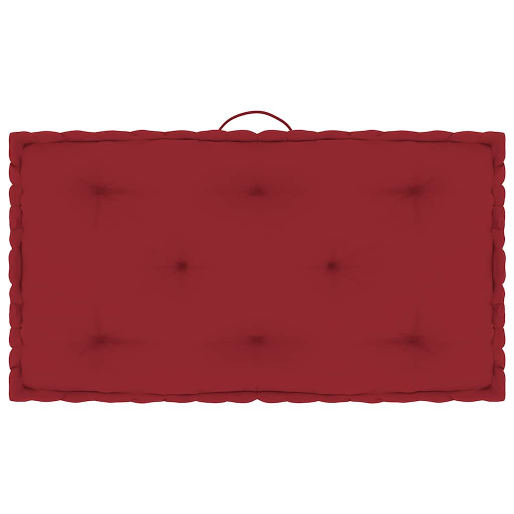 Cuscini per Pallet e Pavimento 4 pz Rosso Borgogna in Cotone vidaXL