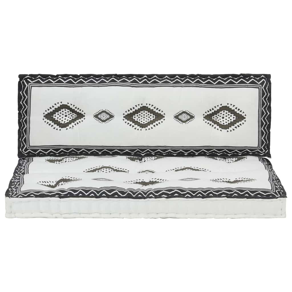 Set Cuscini per Pallet da Giardino 2 pz Stampati vidaXL