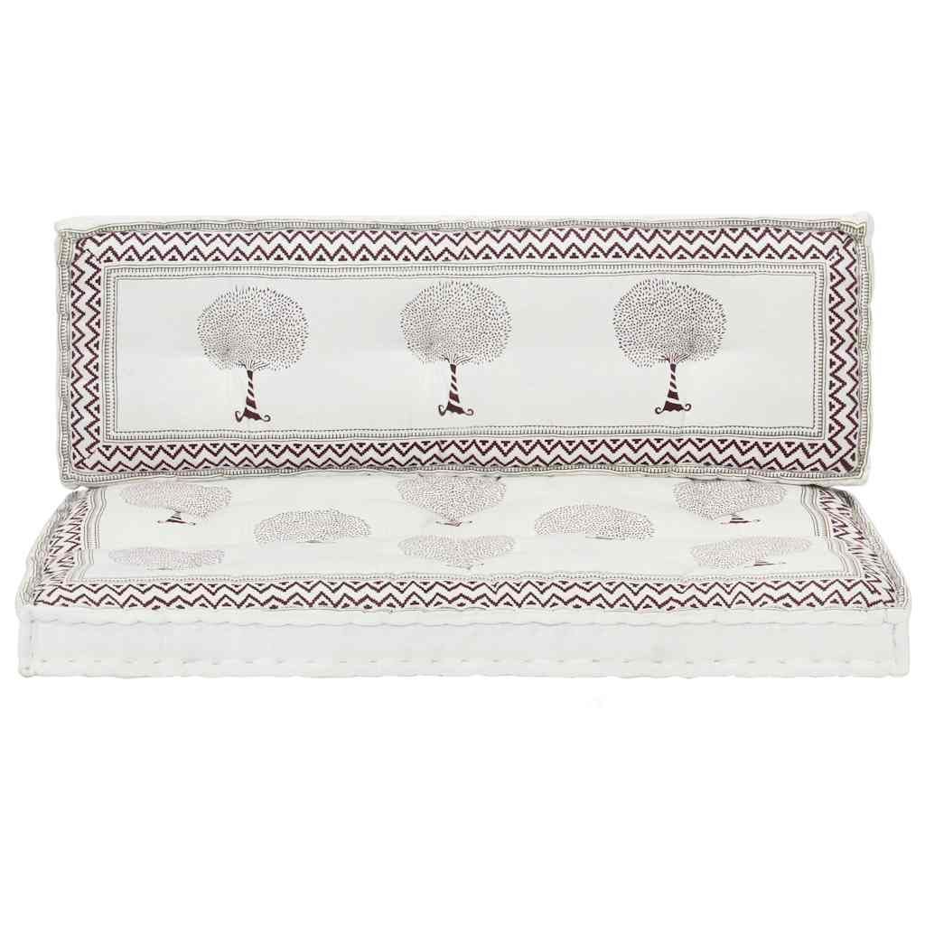 Set Cuscini per Pallet da Giardino 2 pz Stampati vidaXL