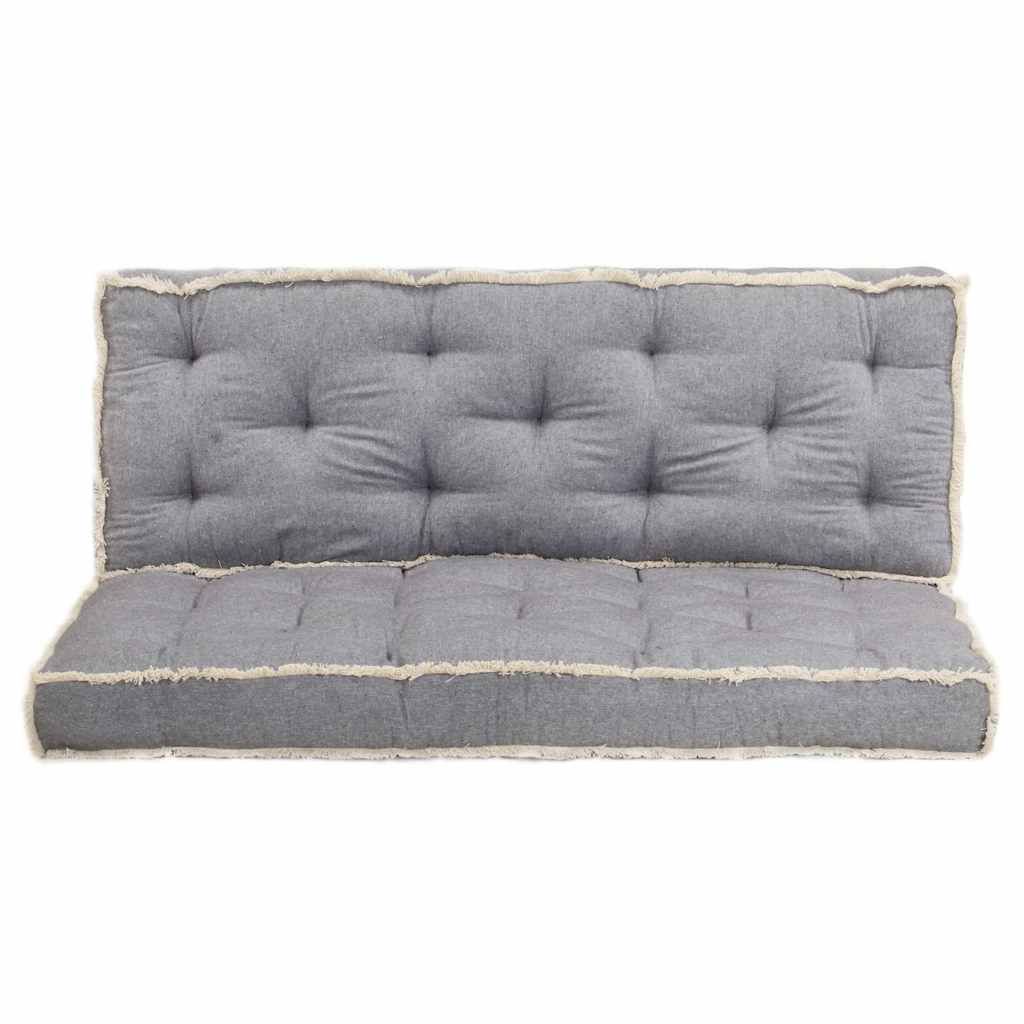 Set Cuscini per Divano in Pallet 2 pz Antracite vidaXL
