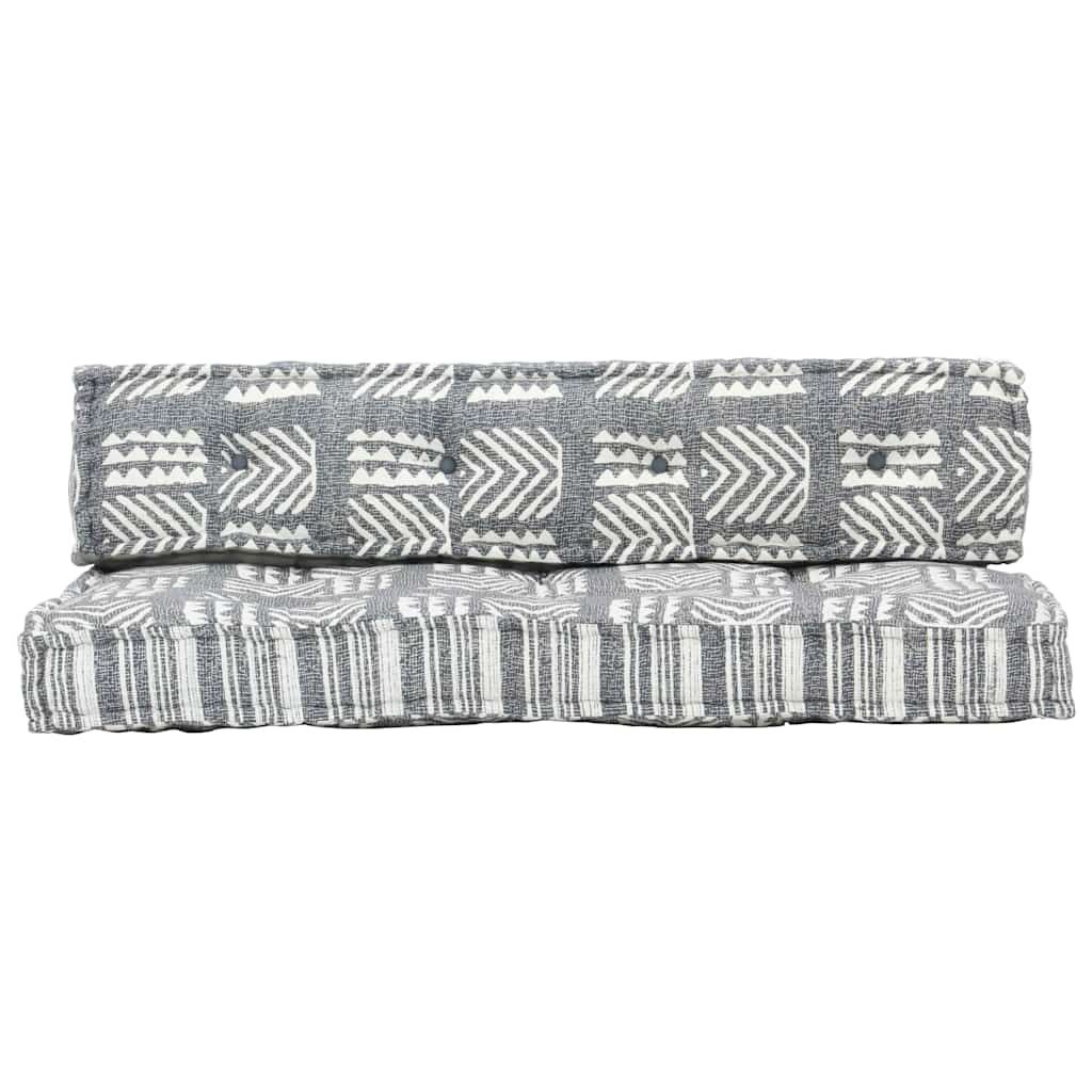Cuscino per Divani a Pallet Grigio in Tessuto Patchwork vidaXL