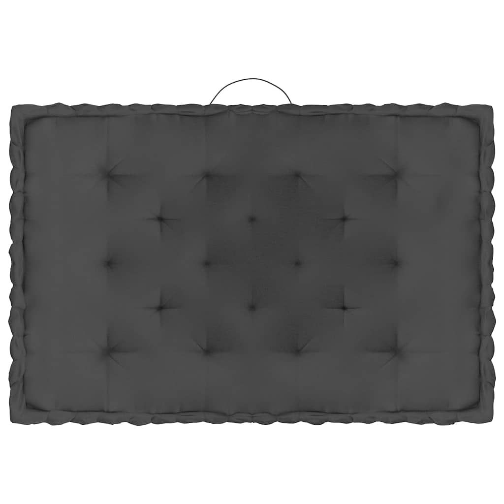 Cuscini per Pallet e Pavimento 7 pz Antracite in Cotone vidaXL