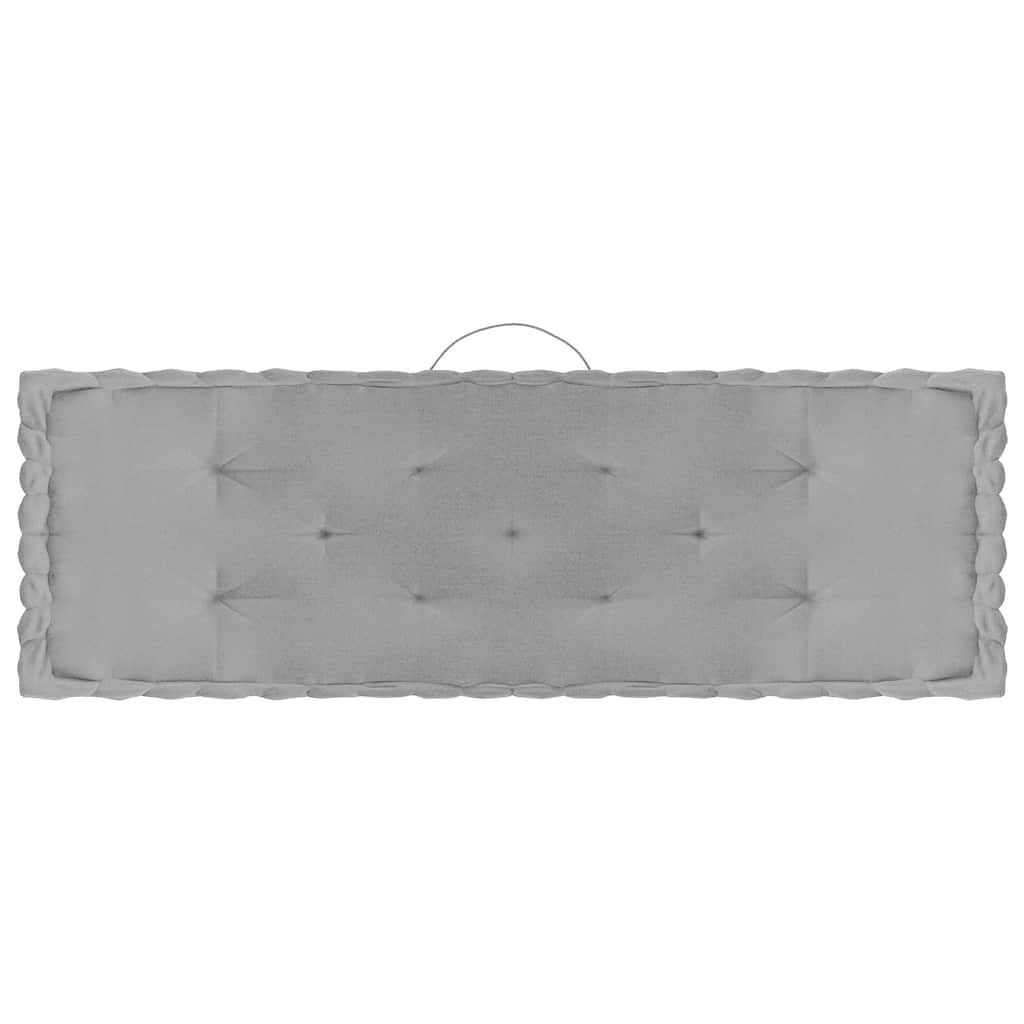 Cuscini per Pallet e Pavimento 4 pz Grigi n Cotone vidaXL