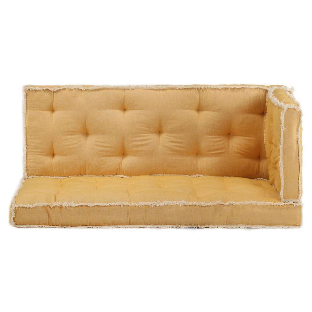 Set Cuscini per Divano in Pallet 3 pz Gialli vidaXL