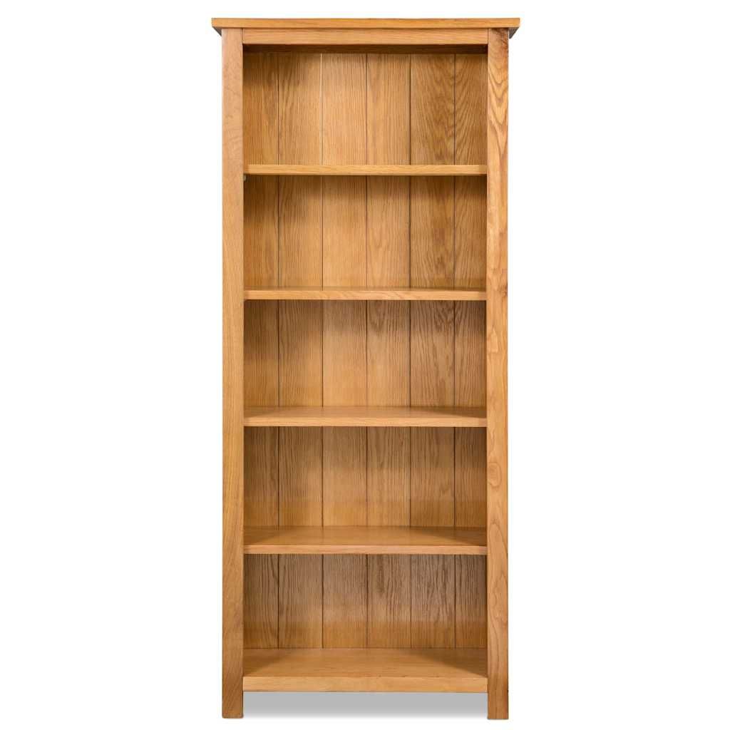 Libreria a 5 Ripiani 60x22,5x140 cm in Massello di Rovere vidaXL