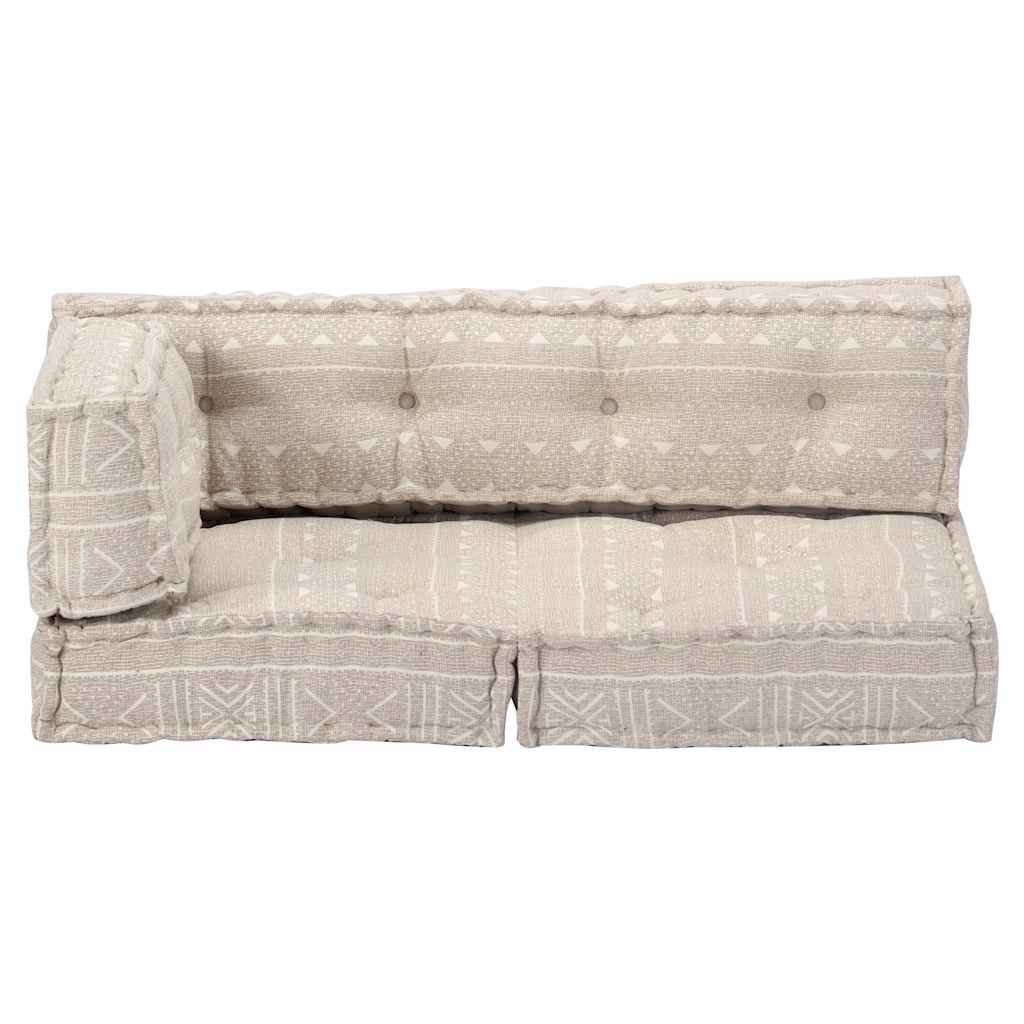 Pouf in tessuto beige vidaXL