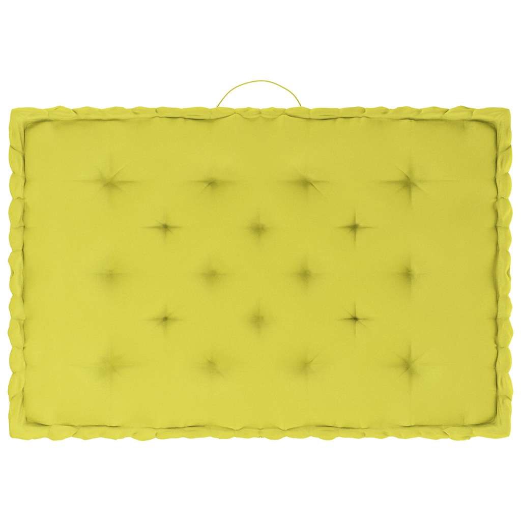 Cuscini per Pallet e Pavimento 3 pz Verde Mela in Cotone vidaXL