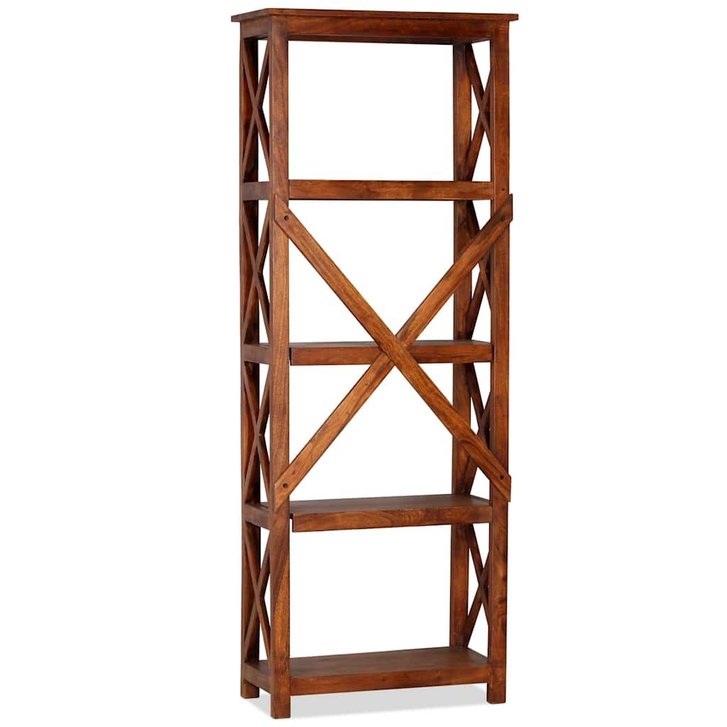 Libreria in Legno Acacia con Finitura Ambra 60x30x160 cm vidaXL
