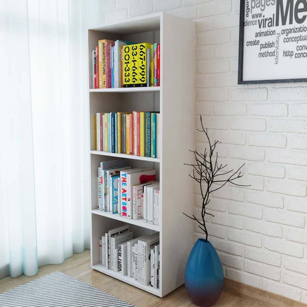 Libreria in Legno Multistrato 60x31x155 cm Bianca vidaXL