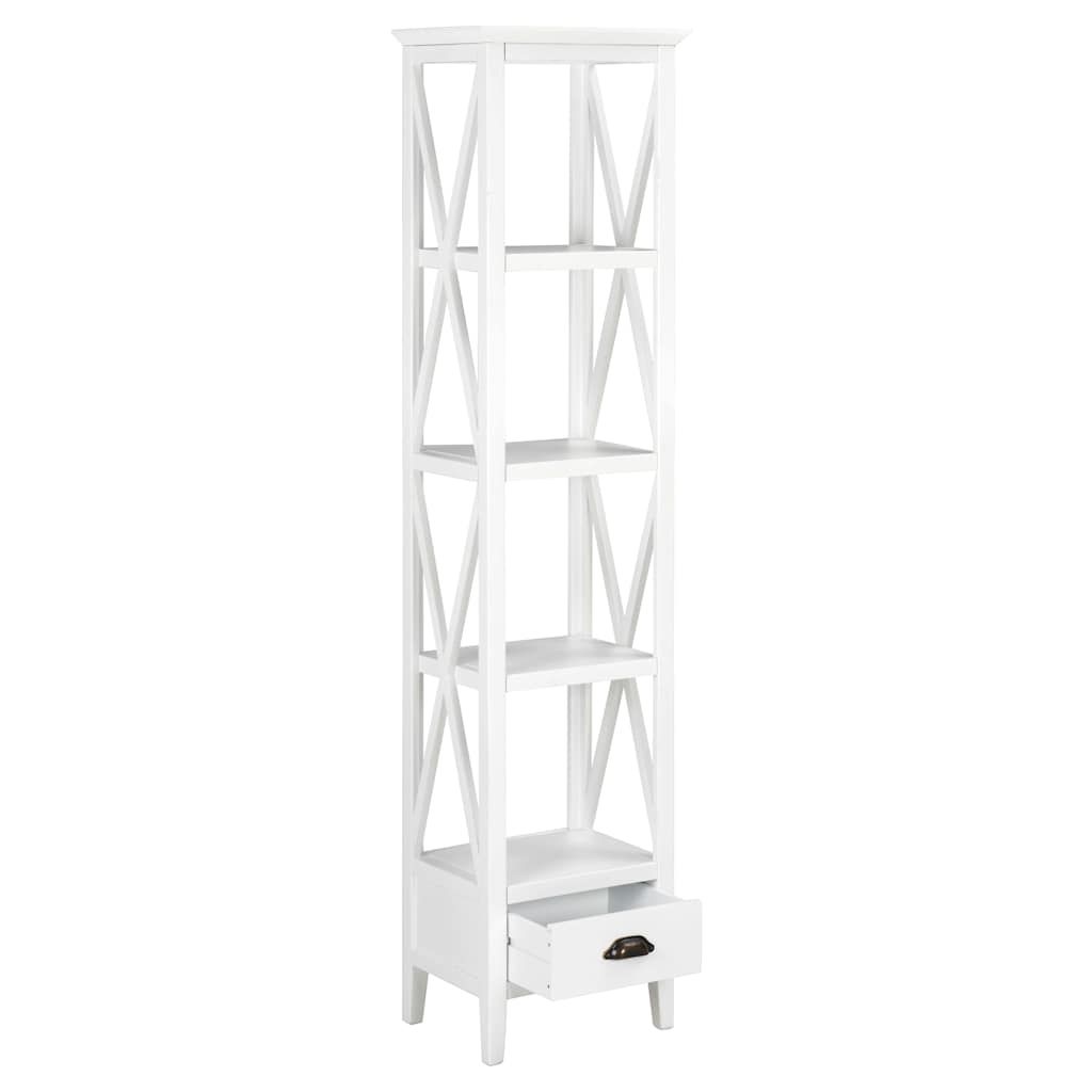 Libreria con 1 Cassetto Bianca 40x30x170 cm in MDF vidaXL