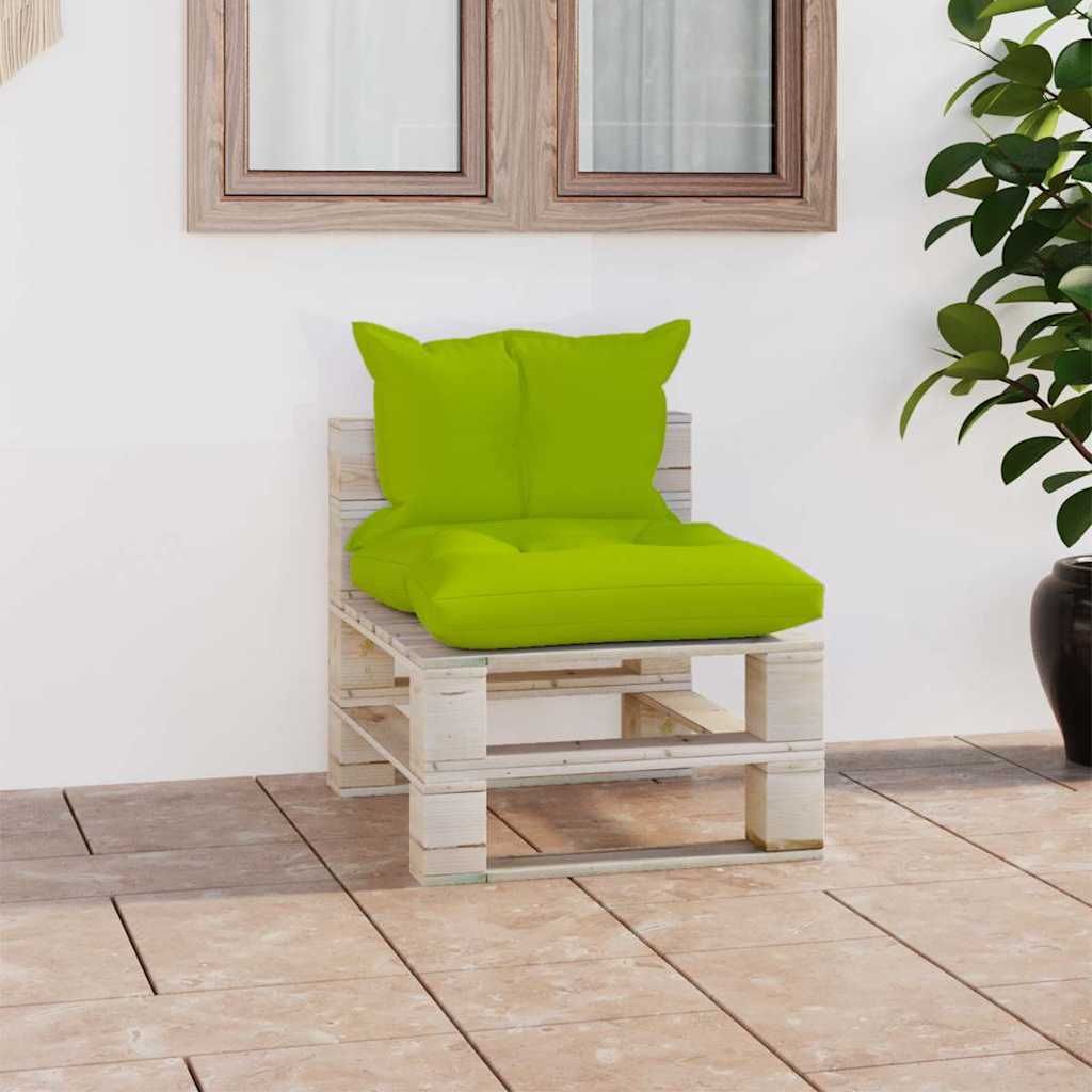 Divano Centrale da Giardino Pallet con Cuscini Legno di Pino vidaXL