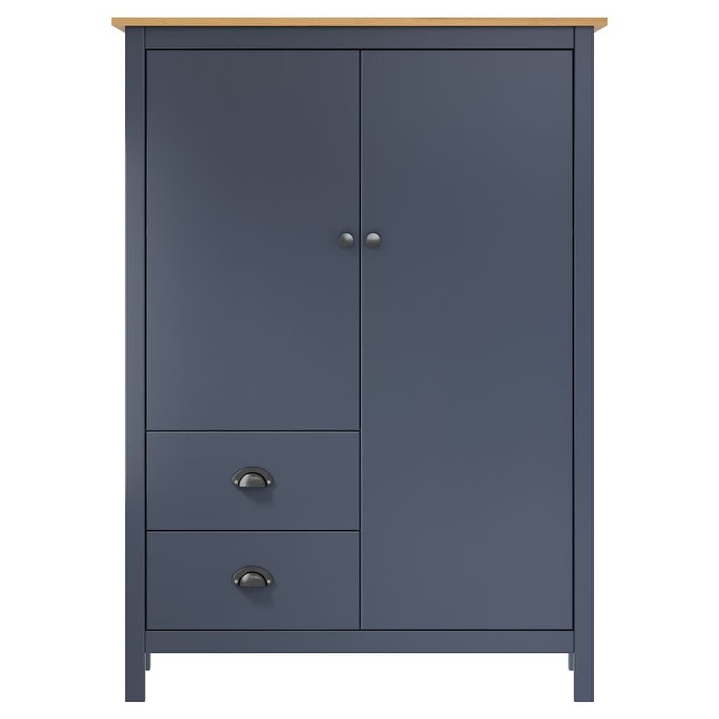 Armadio a 2 Ante Hill Grigio 99x45x137 cm in Legno di Pino vidaXL