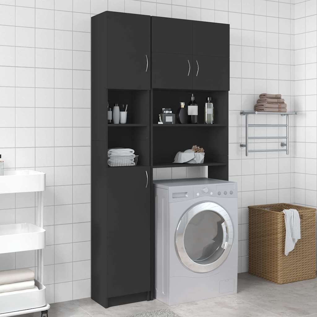 Set Mobili per Lavatrice Grigio in Truciolato vidaXL