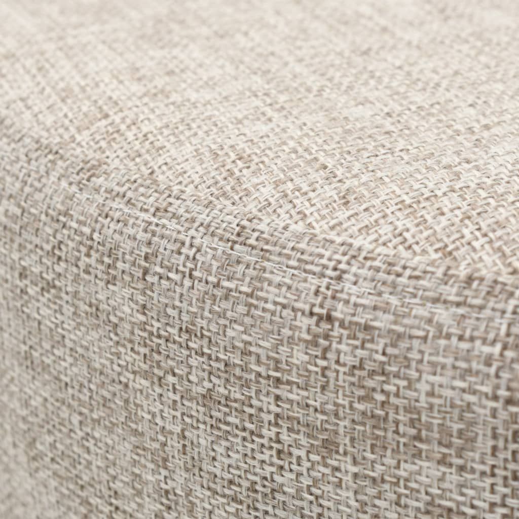 Sgabello in Tessuto Rotondo 56x40 cm Beige vidaXL