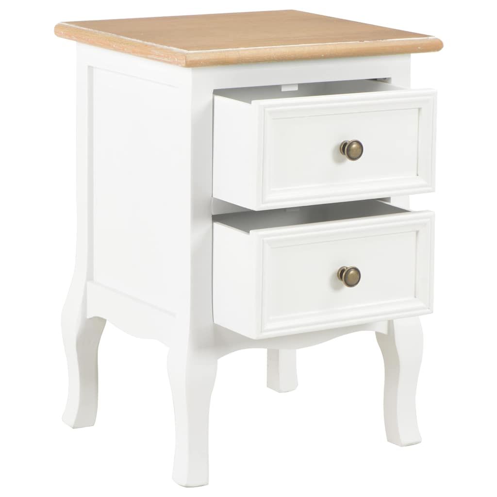 Comodino Bianco 35x30x49 cm in MDF vidaXL