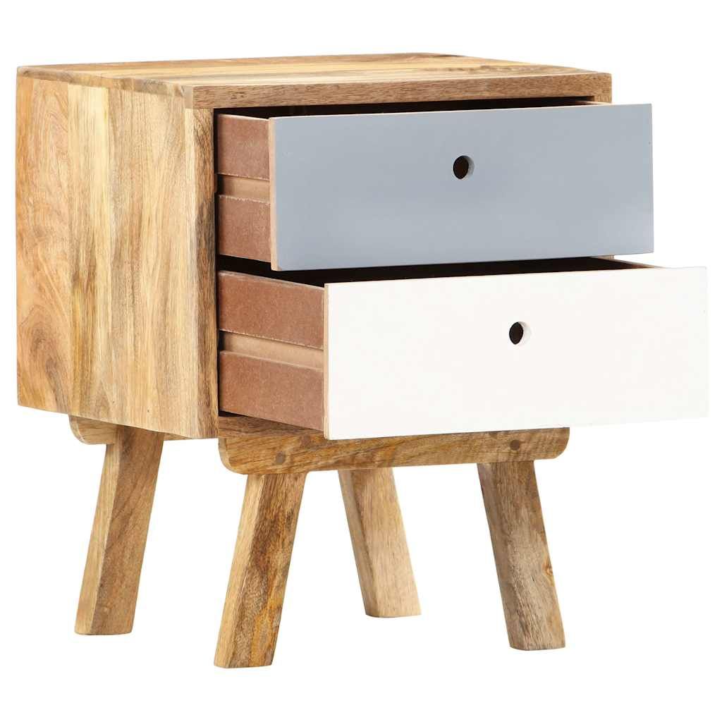 Comodino 40x35x50 cm in Legno Massello di Mango vidaXL