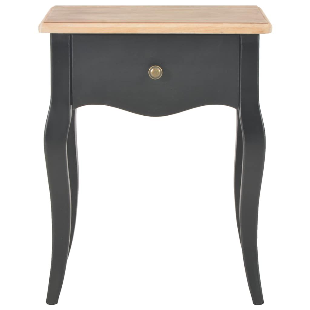 Comodino Nero e Marrone 40x30x50 cm in Legno Massello di Pino vidaXL