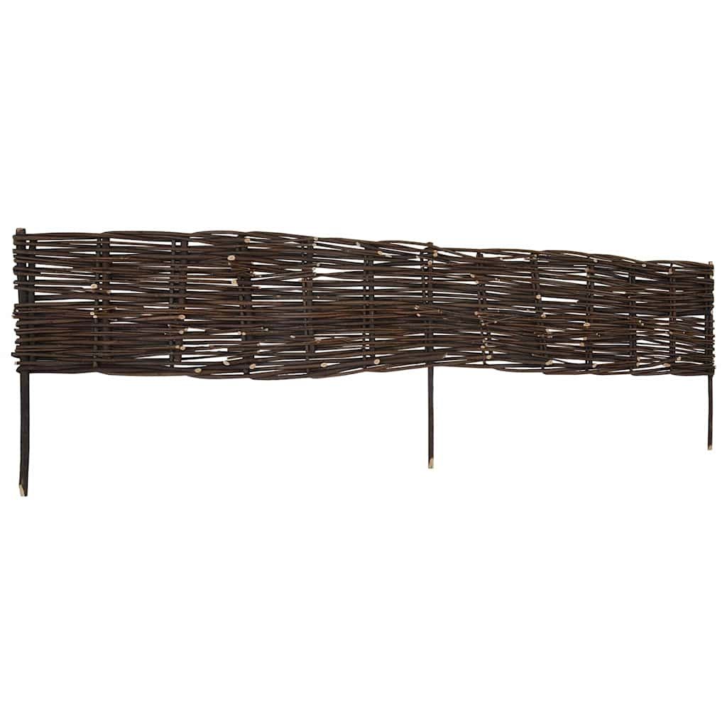Recinzione da Giardino in Salice 10 pz 120 x 35 cm vidaXL