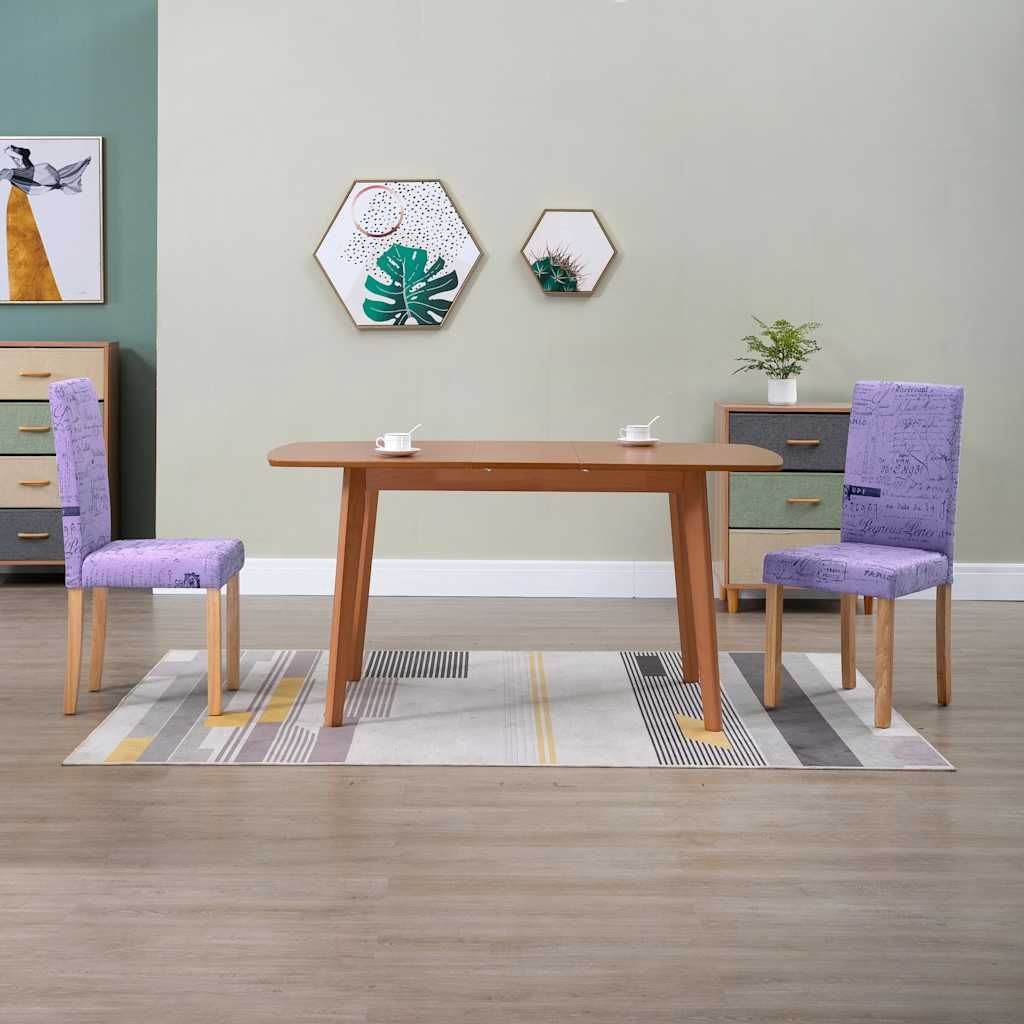 Sedie da Pranzo 2 pz Viola in Tessuto vidaXL