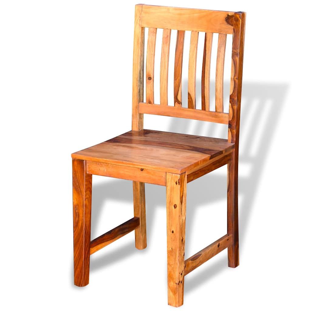 Set Sedie da Pranzo 2 pz in Legno Massello di Acacia vidaXL
