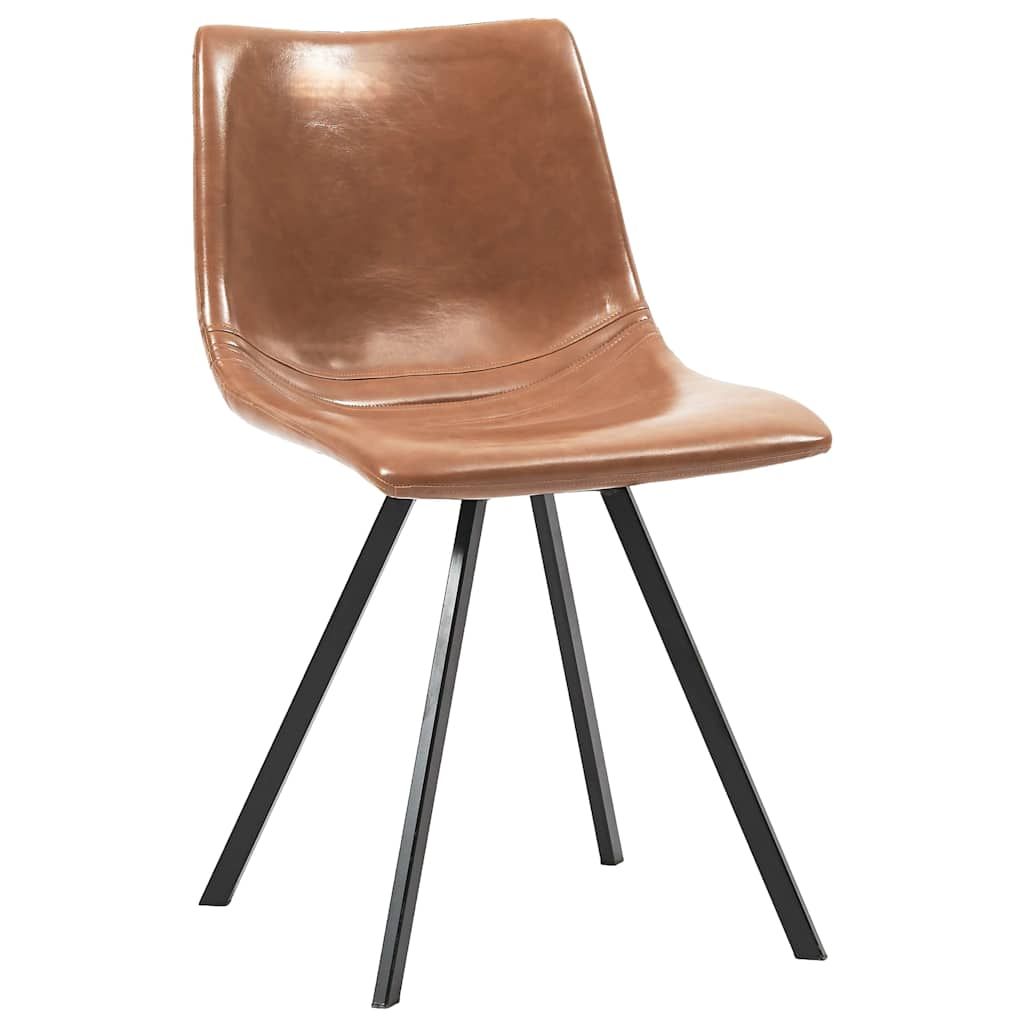 Sedie da Pranzo 4 pz Cognac in Similpelle vidaXL
