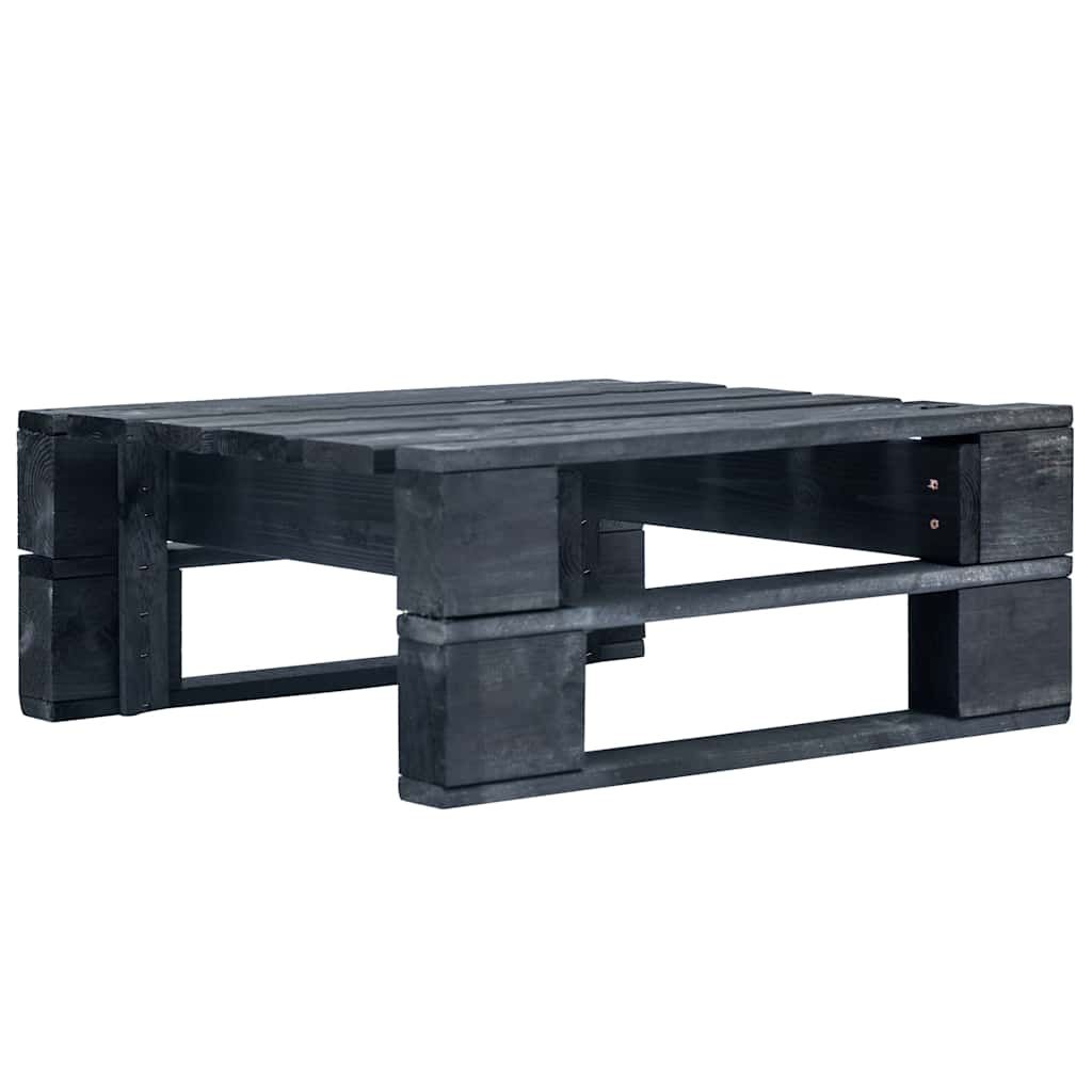 Ottomana da Giardino Pallet in Legno di Pino Impregnato Nero vidaXL